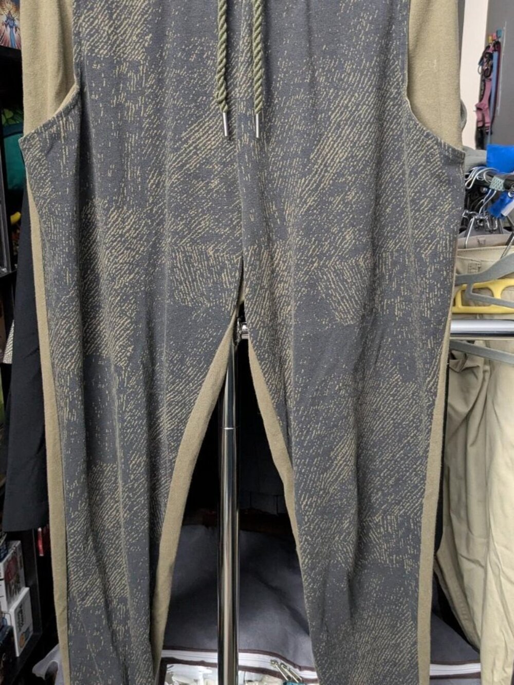 Champion Olive Green & Black Patterned Joggers Size M